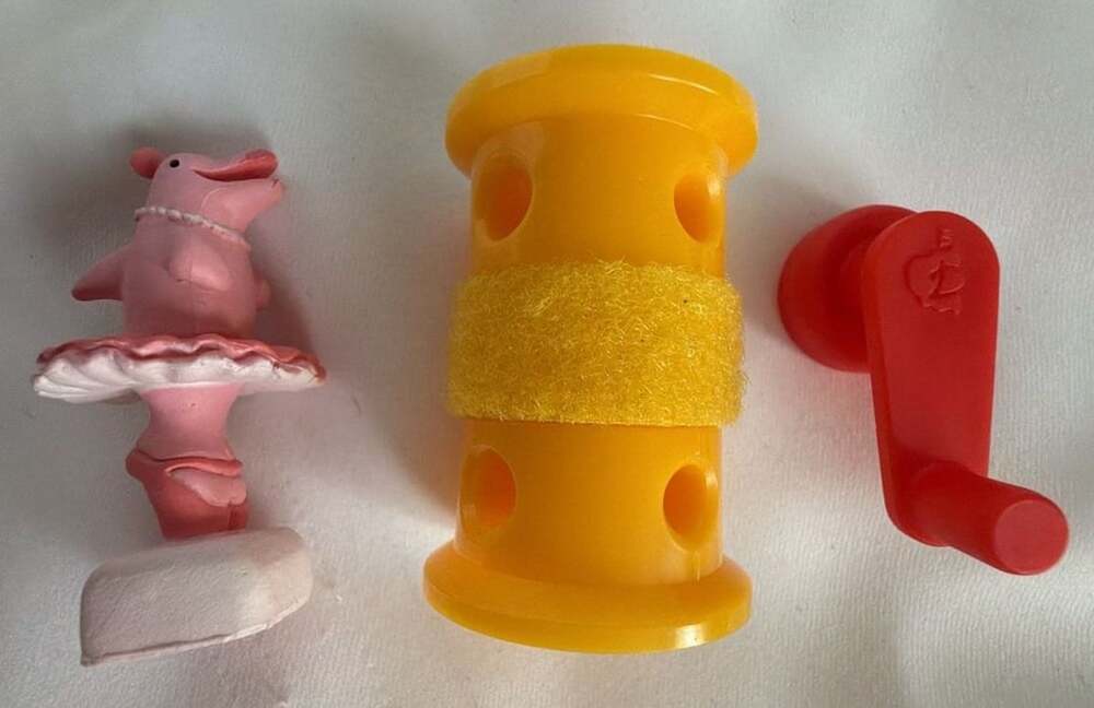 GoldieBlox Parade Float Game Replacement Pieces Pink Dolphin Figure and Yellow C